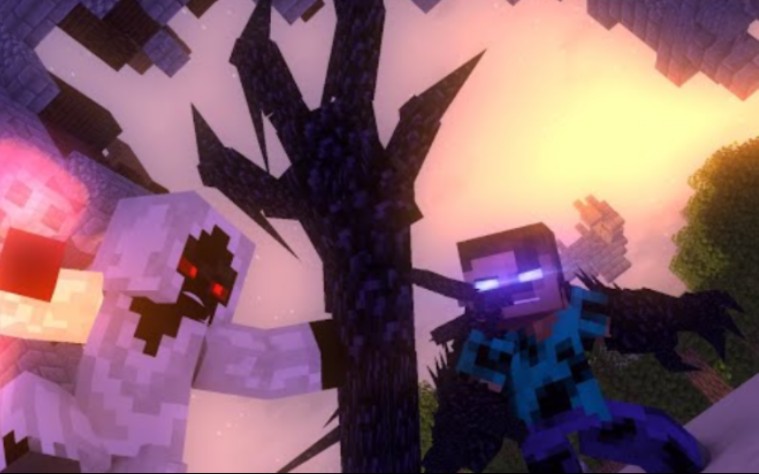 【minecraft animation】herobrine vs entity 303 & dreadlord (5)