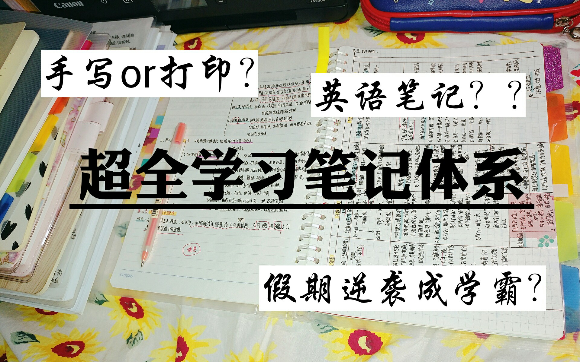 [图]【大仙儿】超干货笔记体系/实用笔记术/手把手教你变学霸/假期逆袭吧！