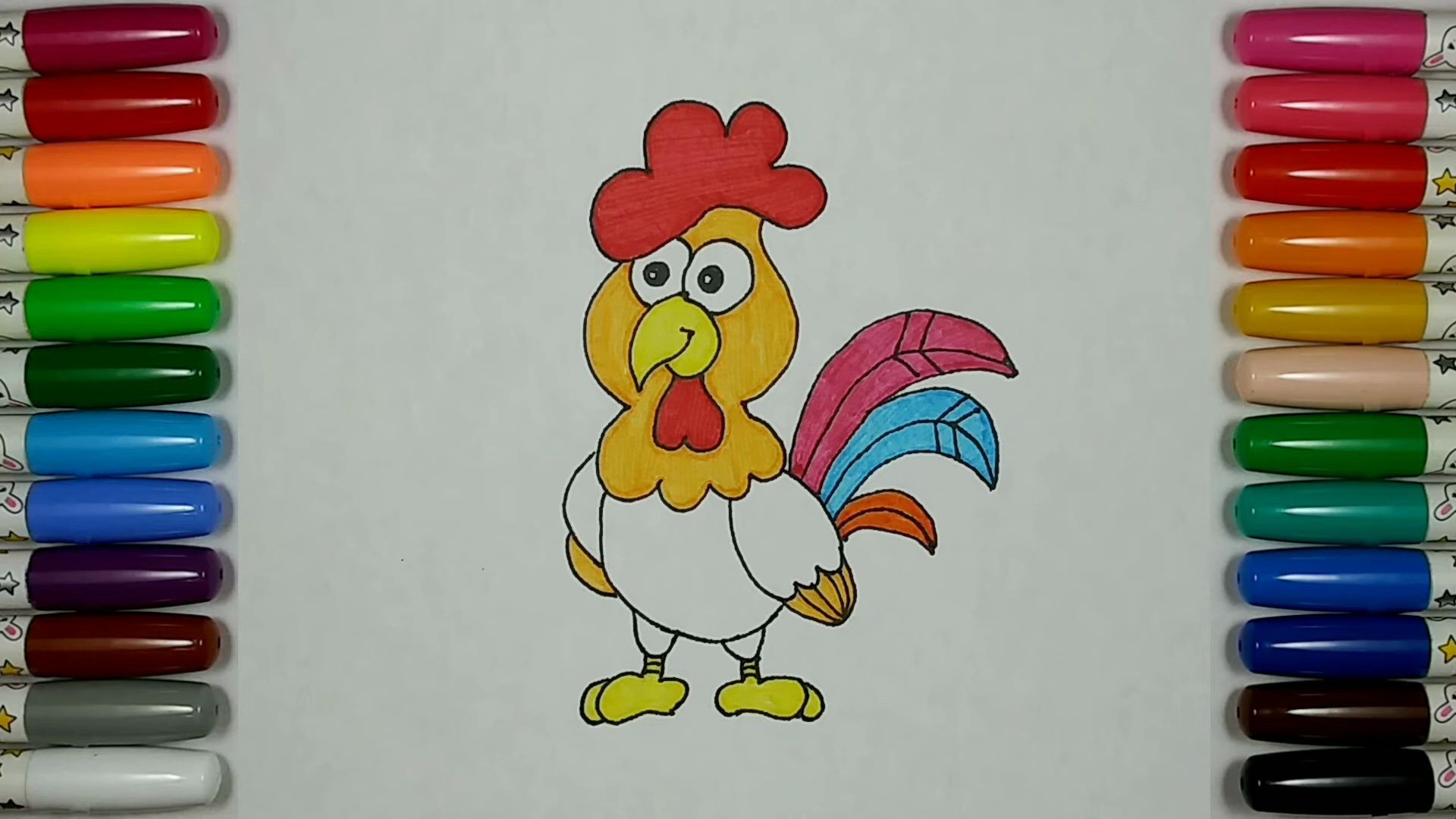 【儿童简笔画】如何画一只鸡