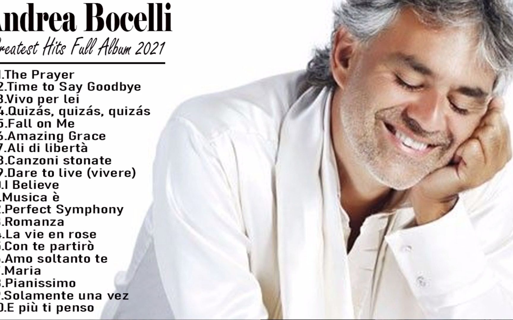 [图]Andrea Bocelli：最受欢迎歌曲合辑 - Best Songs Of Andrea Bocelli（音频）