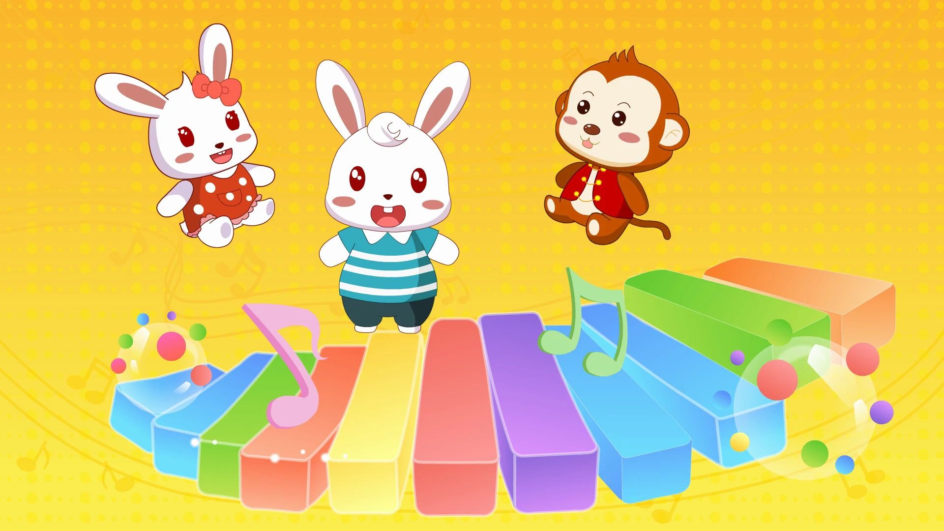 儿童歌曲动画片兔小贝儿歌校园的花儿开校园才艺大赛卡通视频消音音乐