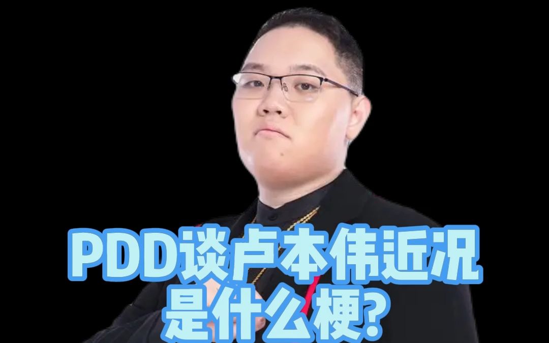 PDD谈卢本伟近况哔哩哔哩bilibili