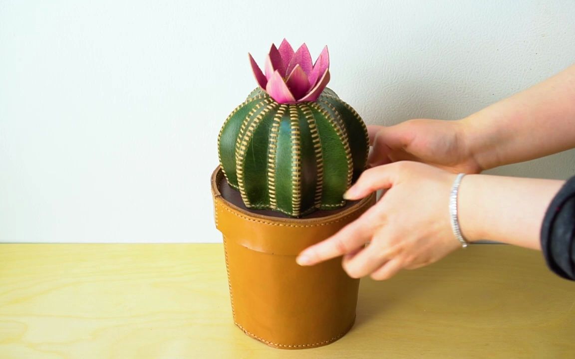 手工皮具图纸|仙人掌制作教程pdf版型pa048