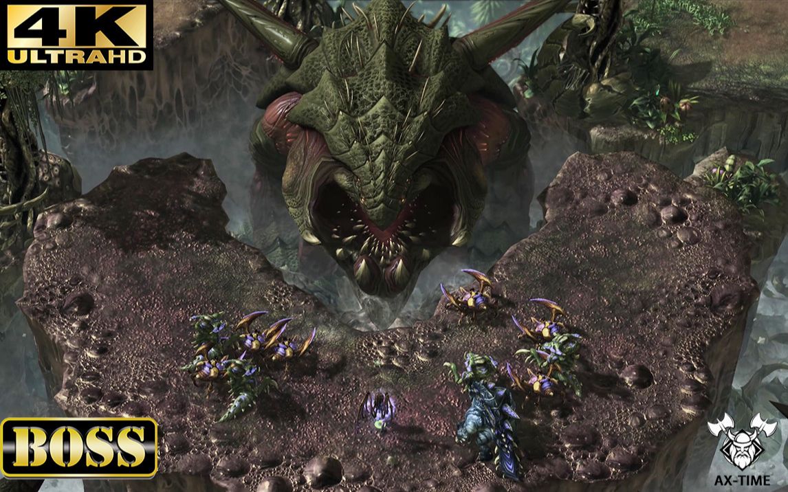 4k60帧星际2刀锋女王vs最终boss祖尔温残酷难度