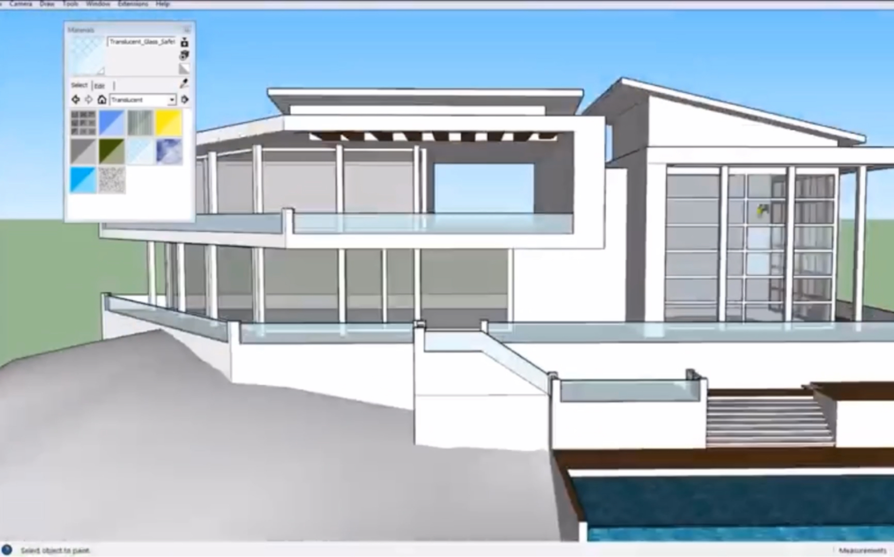 [图]【Sketchup】【草图大师】现代山顶别墅建模【快速建模】