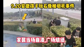 Télécharger la video: 9.20安徽亳州孩子公园玩石像被砸死事件，家属崩溃现场烧纸