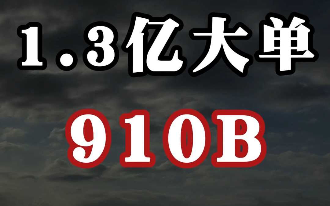 1.3 亿、910B GPU 大单哔哩哔哩bilibili