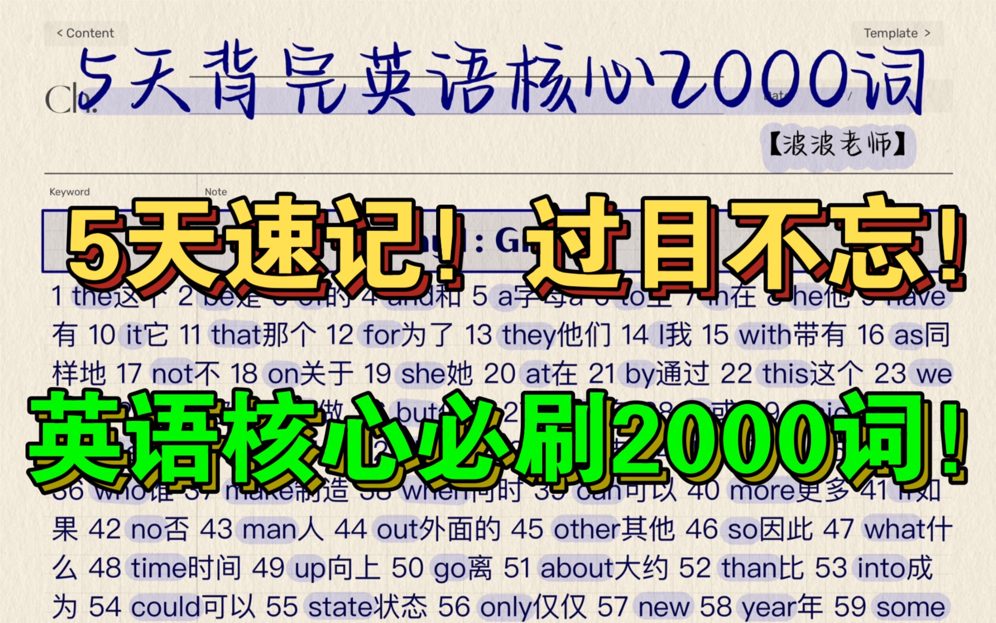 [图]狠狠逆袭！5天速记！英语核心2000词汇！刷到就赚翻！