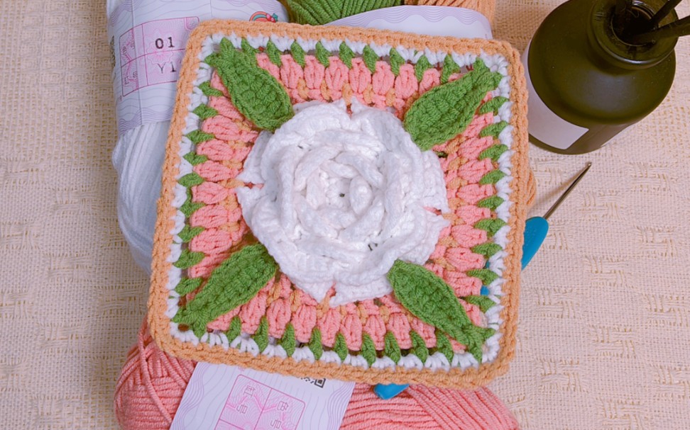 祖母方格花片钩法(上集)