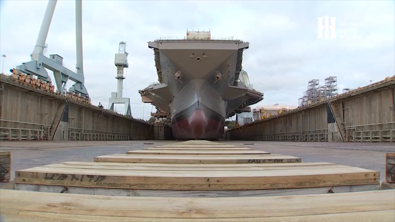 福特级航母二号舰肯尼迪号cvn79建造准备下水全过程