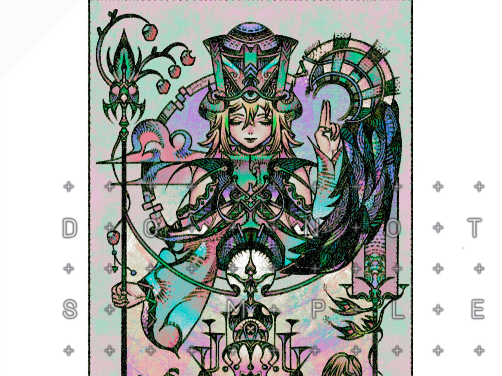 「procreate」塔罗牌|恋人|绘画过程