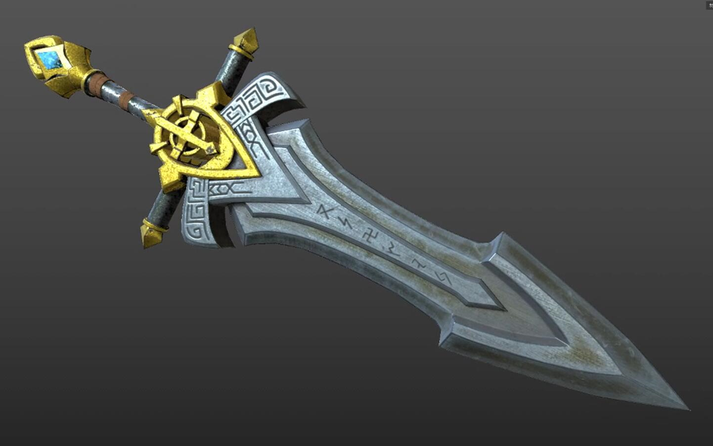 【小白福利】maya武器建模,次世代完整流程全家桶教学.