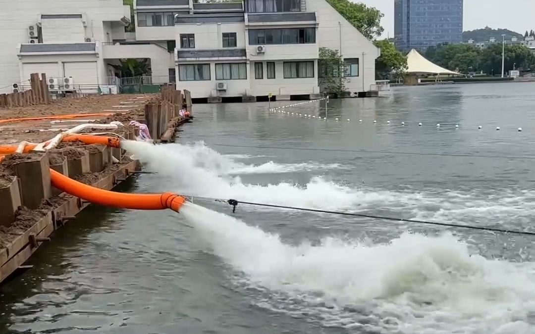 镜湖正在抽水 水下停车场建好后恢复原貌哔哩哔哩bilibili