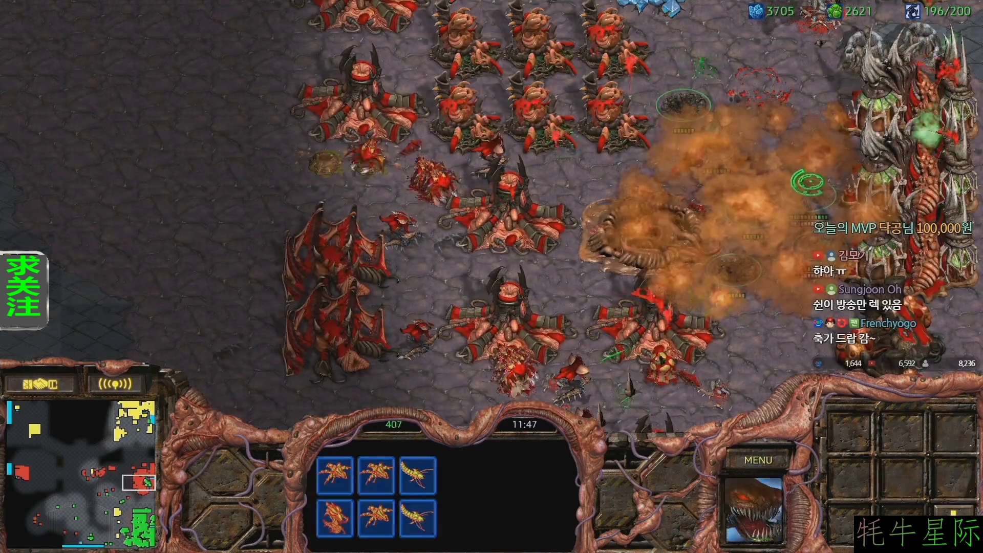 星际争霸地刺带蝎子的黄雾空投精彩