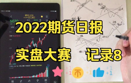 2022期货日报实盘大赛 第8天 净值0.87 多铁矿、螺纹.要凉了.股休哔哩哔哩bilibili