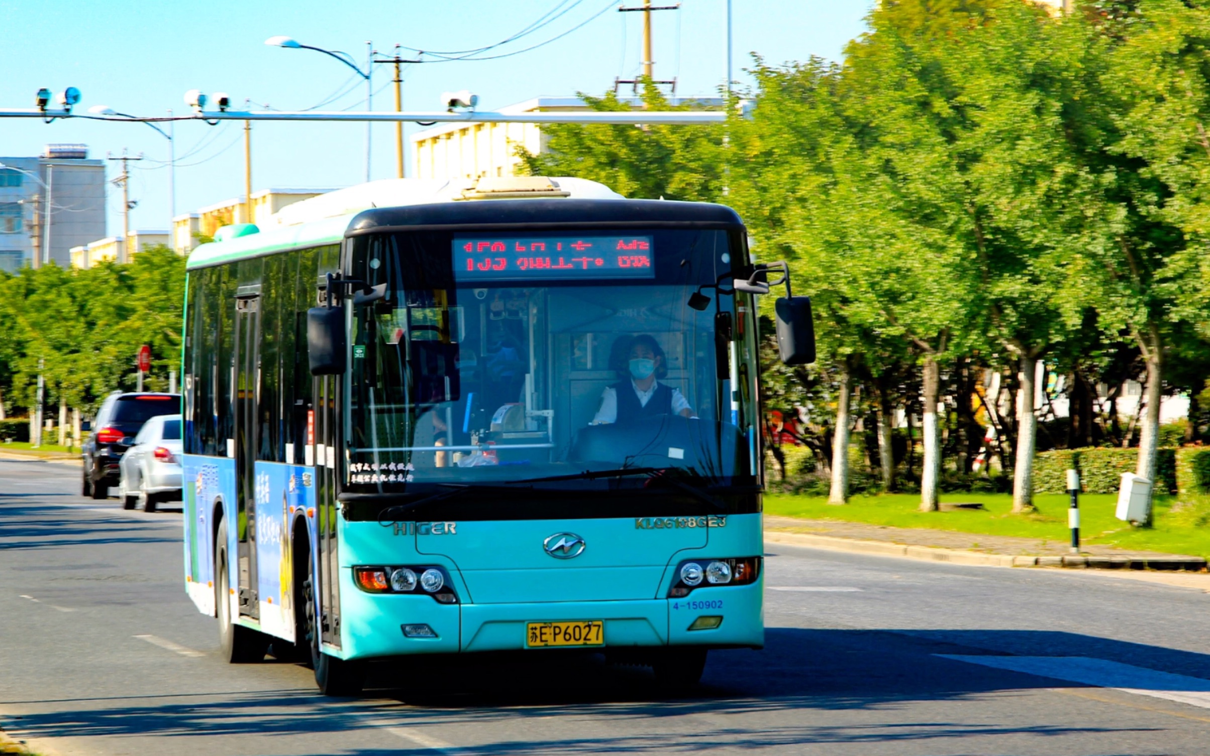 昆山公交 海格客车 斗山klq6108ge3 原速原声 运营