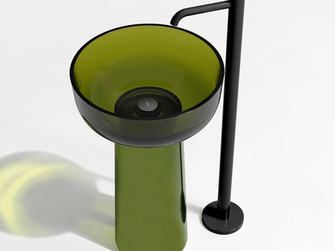 缤纷色彩,透明魅力——艺术洗手盆