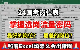 Download Video: 快准狠❗Excel快速筛选国考最佳岗位！我看还有谁不会❗❗