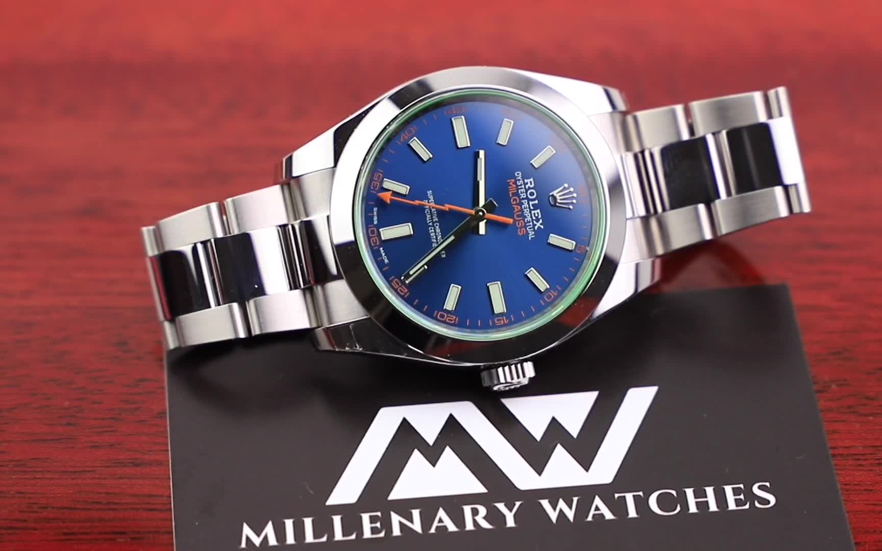 【1080p静赏】实物拍摄 rolex劳力士milgauss 绿玻璃 116400gv