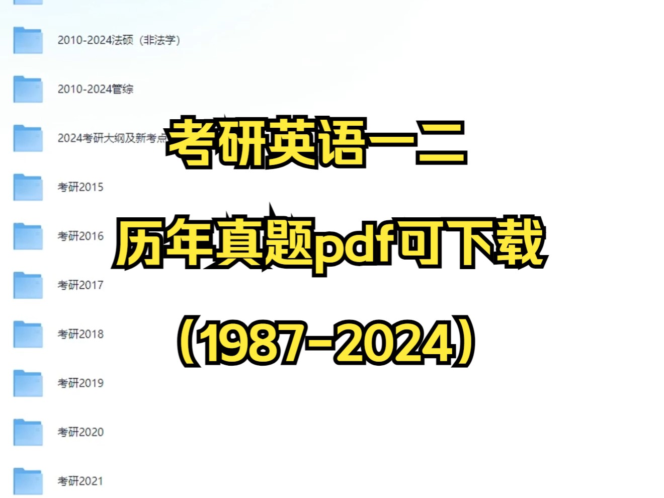 考研英语一二历年真题pdf电子版可下载(19872024)哔哩哔哩bilibili