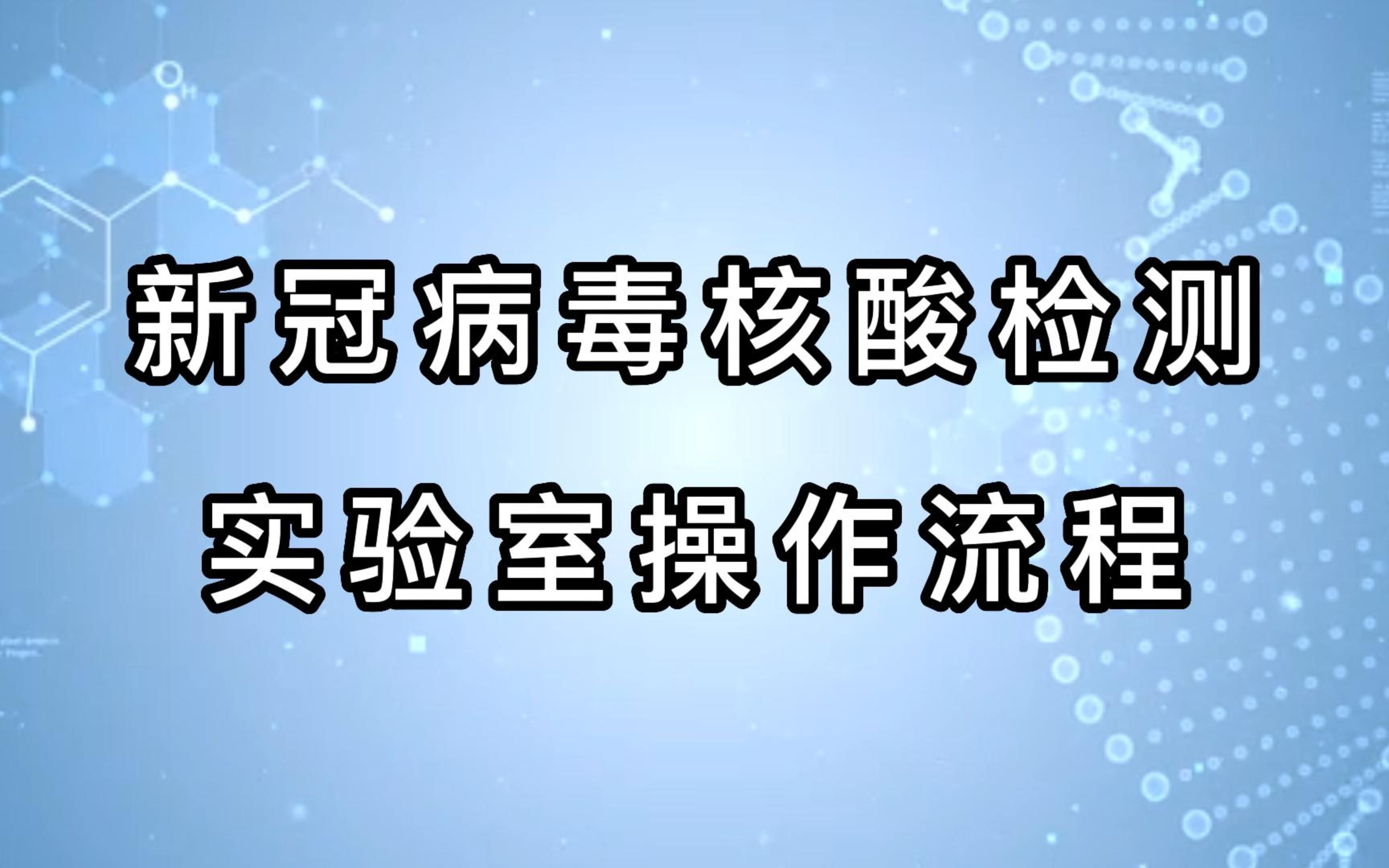 新冠病毒核酸检测实验室操作流程哔哩哔哩bilibili