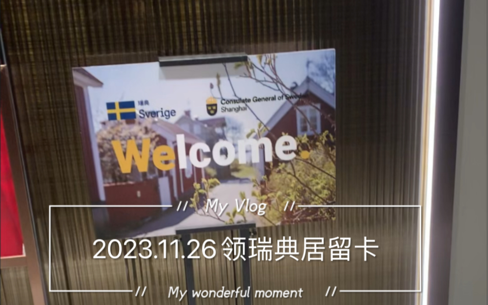 【Moyu Vlog】领瑞典居留卡2023.11.26哔哩哔哩bilibili