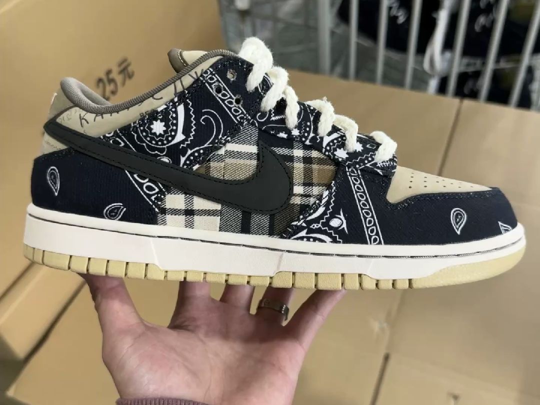 travis scott x nk sb dunk low ts联名腰果花 ct5053-001