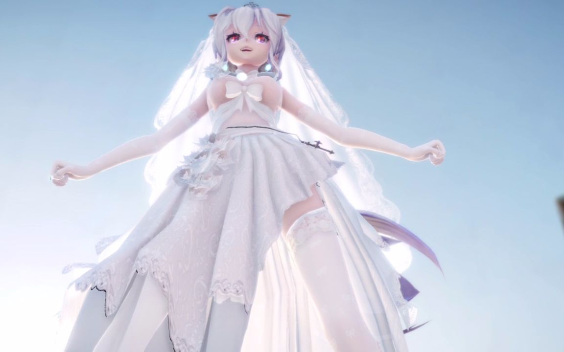 【mmd】hotel moonside 白丝吊带婚纱弱音_哔哩哔哩 (゜-゜)つロ 干杯