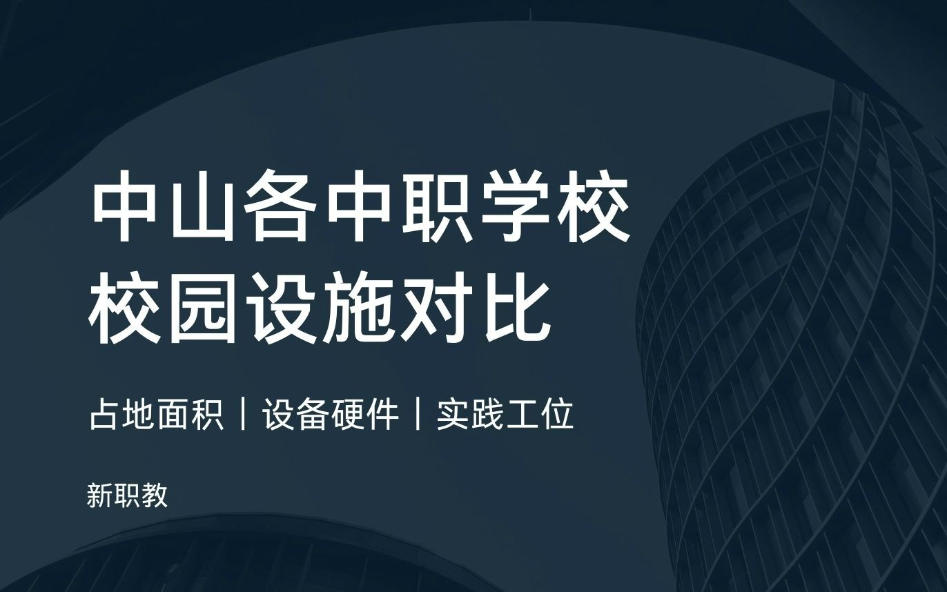 中山职校(四)校园设施对比(含中专、中职、职高)|占地面积|设备硬件|实践工位|新职教科普|中山中考|中山初三|中山职校|公办学校 | 中专择校 | 职校推荐...