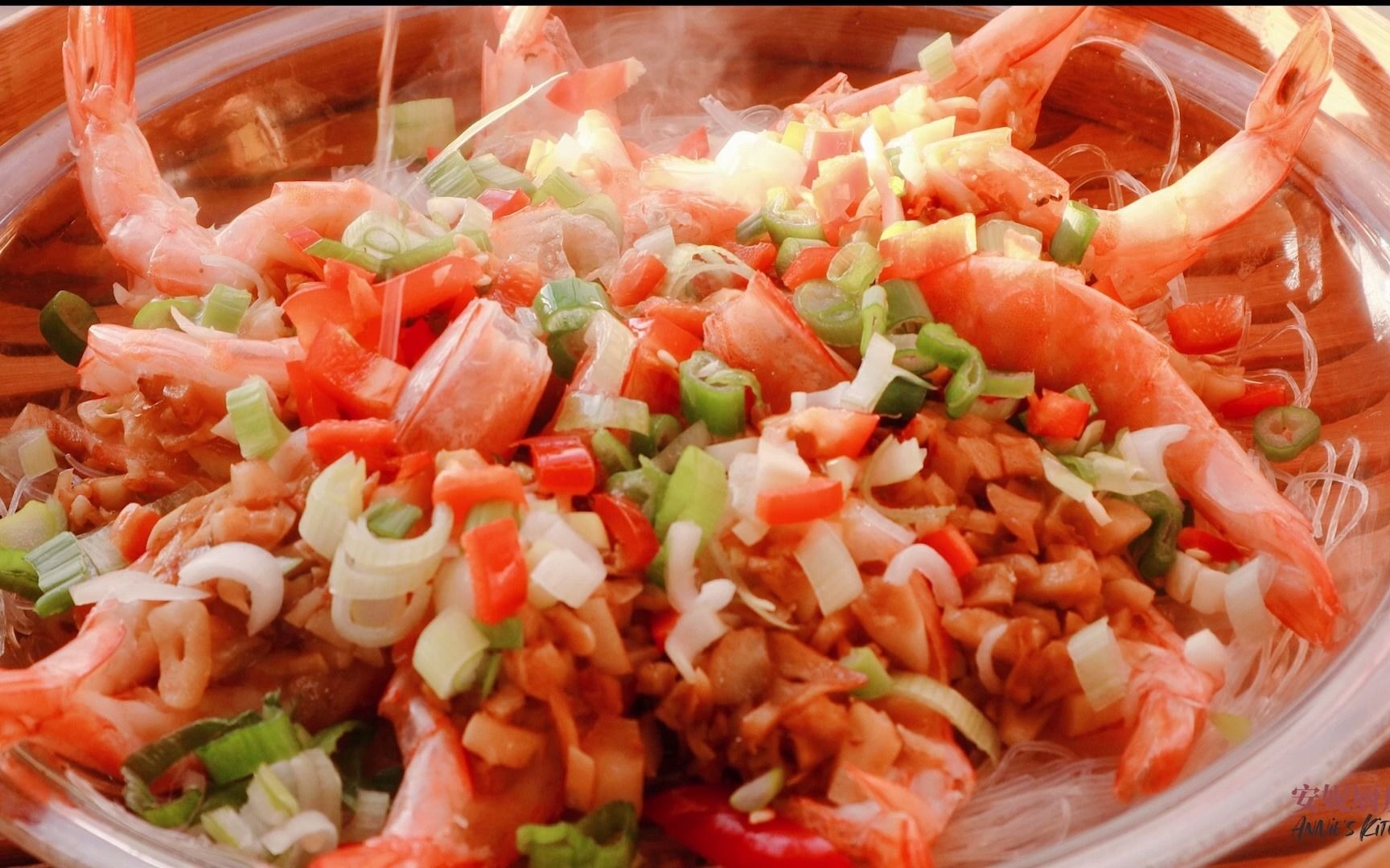 蒜蓉粉丝蒸虾(steamed garlic prawns with vermicell)