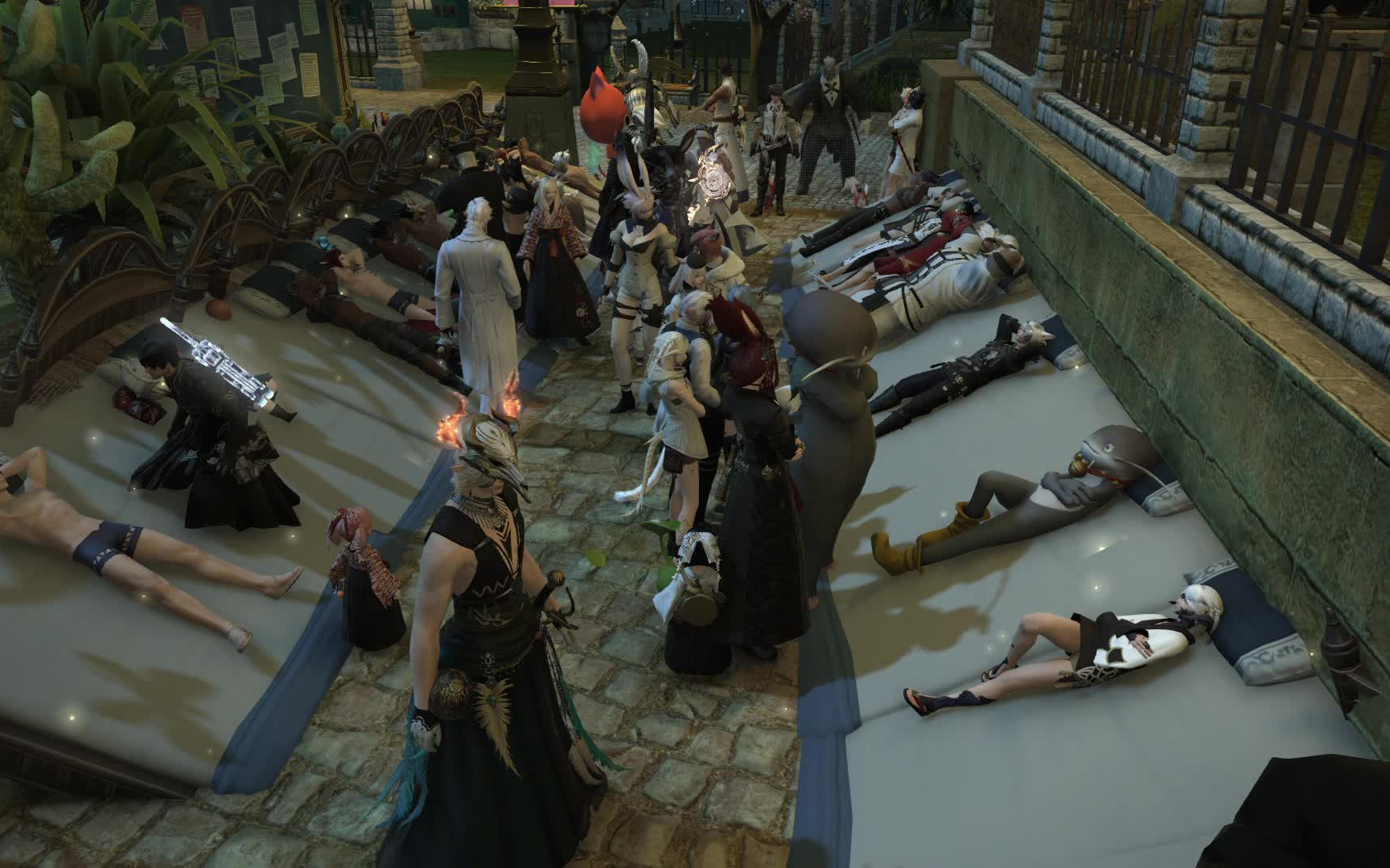 ff14莫古力沙都花街人山人海盛况实录