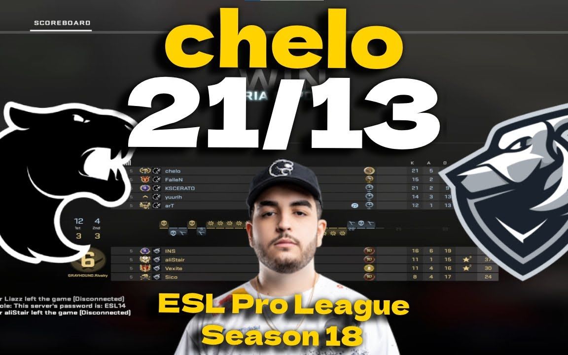 【CSGO】POV FURIA chelo (21/13) vs Grayhound (Ancient) @ESL Pro League Season 18哔哩哔哩bilibiliCSGO