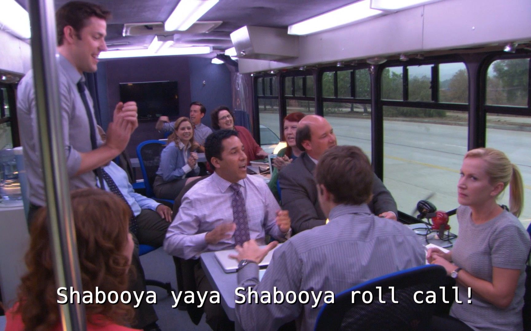 [图]【The Office】Shabooya Roll Call! - Work Bus | 办公室