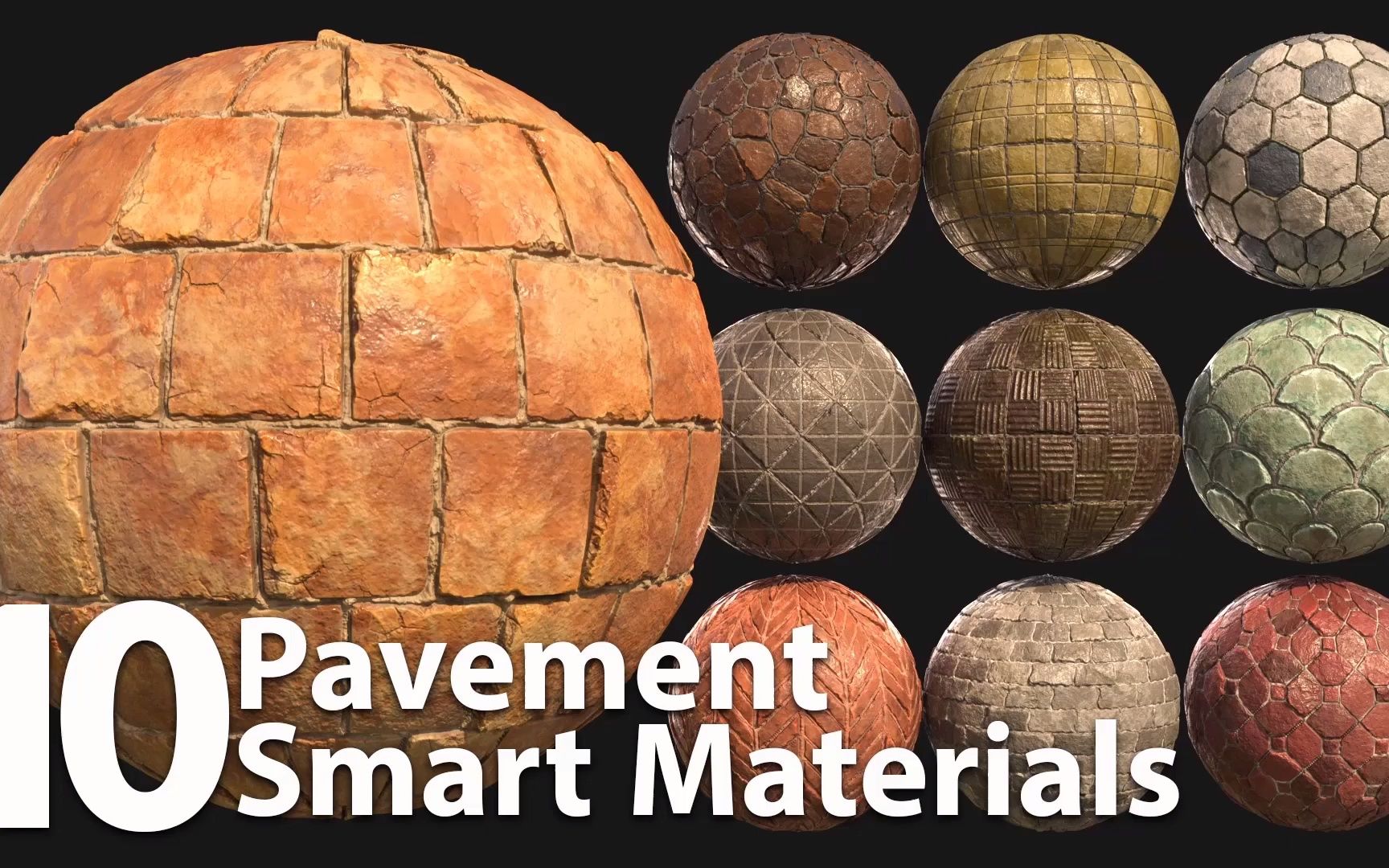10 种sp路面智能材质 10 pavement smart materials – substance 3d