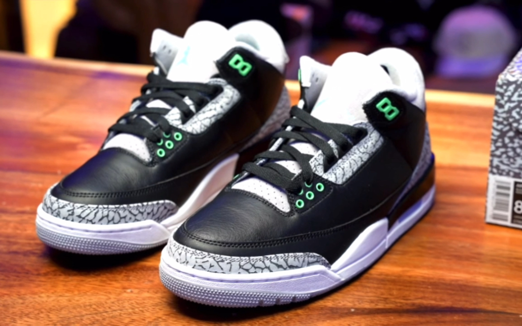 air jordan 3代 green glow 灰绿 aj3.8节日快乐|tonyd2wild