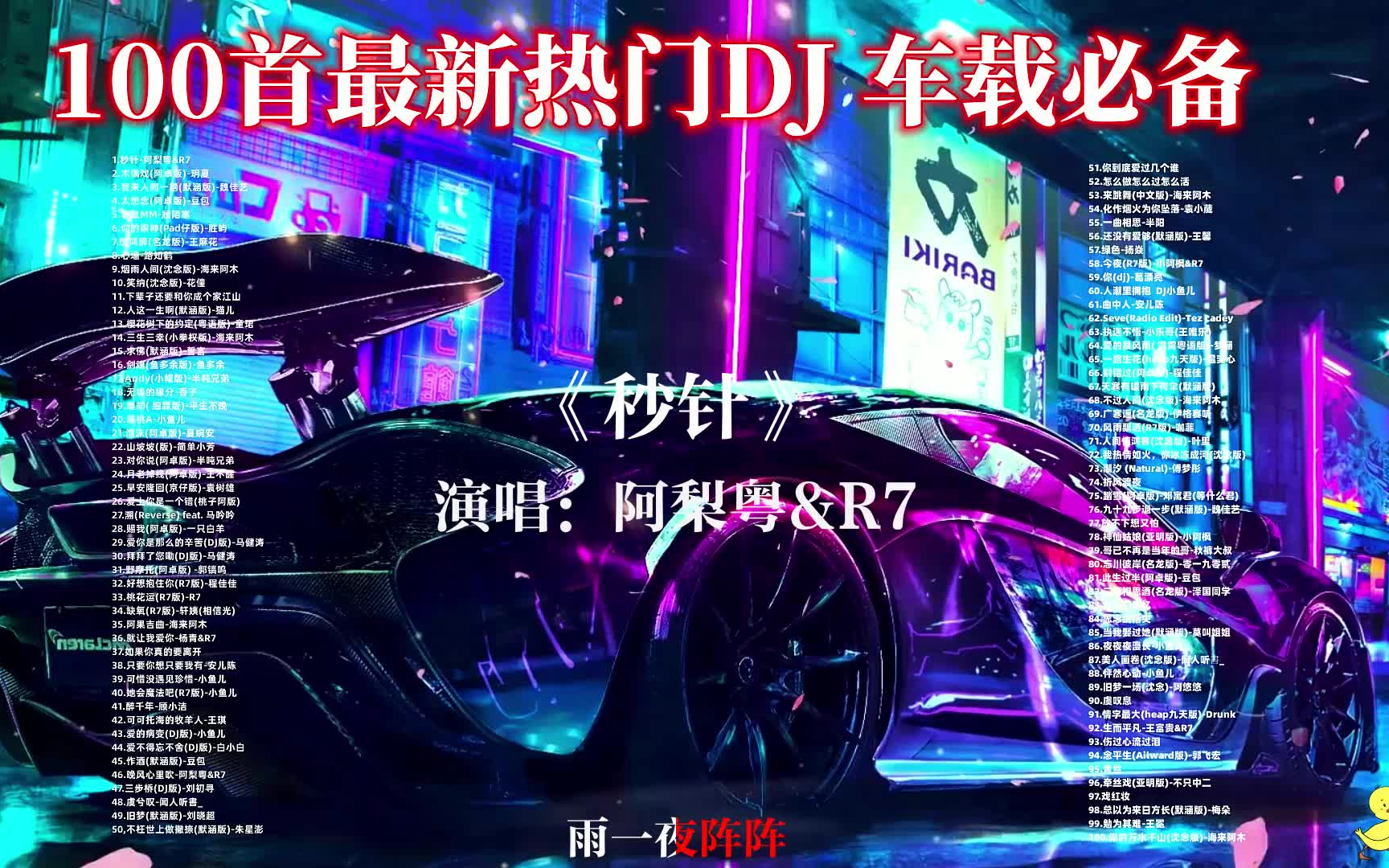 [图]【热门DJ】100首最新热门DJ，车载必备，DJ旋律串烧版 洗脑循环...