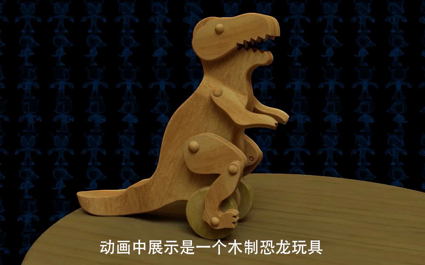 一个恐龙行走的小玩具,主要利用凸轮配合!