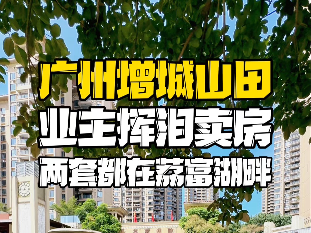 广州增城山田,业主挥泪甩卖两套房子一套77平,一套114平,都在荔富湖畔同一个小区哔哩哔哩bilibili