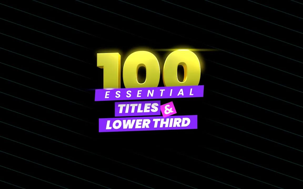 FCPX插件|100种现代文字标题新闻字幕条动画预设 Essential Titles & Lower Thirds哔哩哔哩bilibili