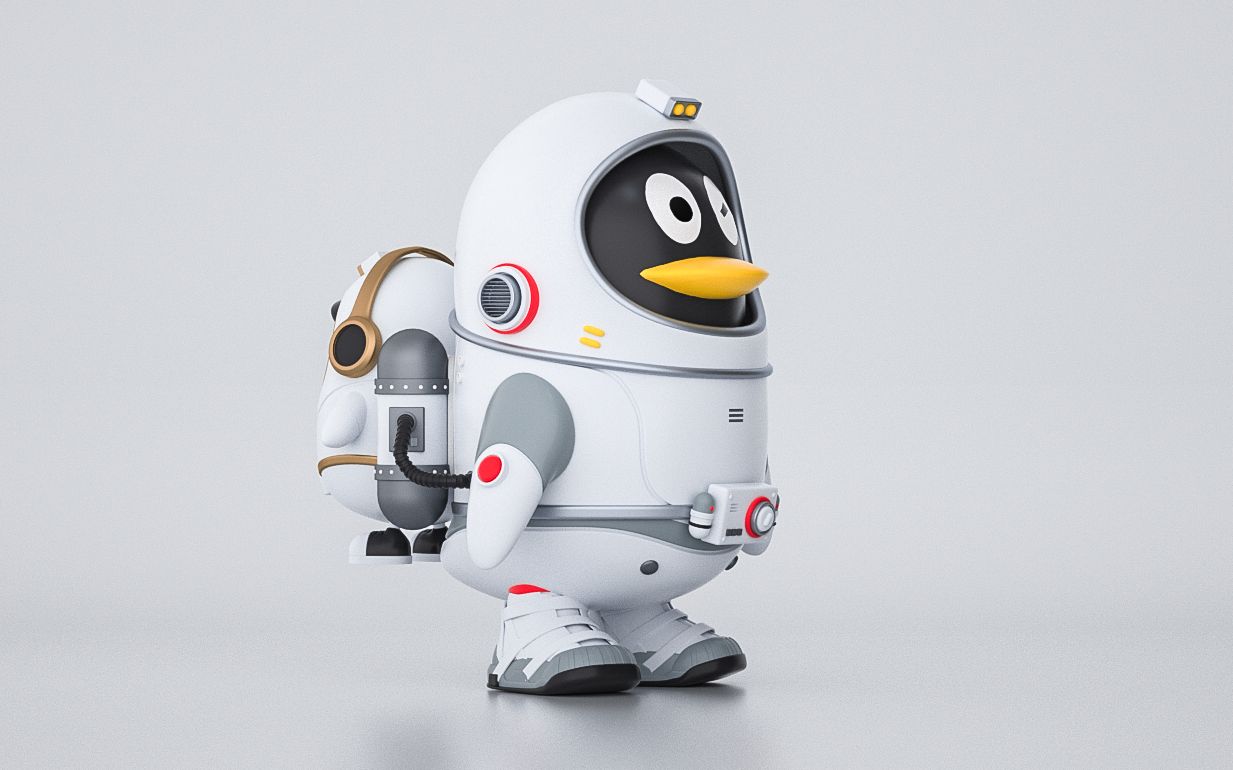 腾讯qq20周年吉祥物-第六集-oc渲染出图