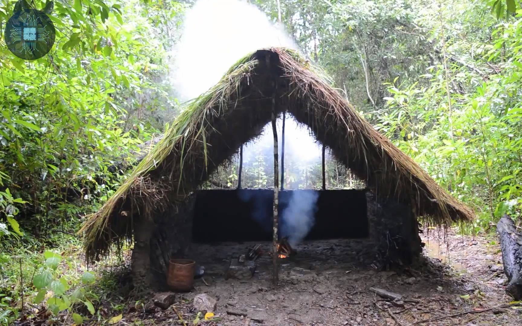 [图]原始科技第43弹：修建茅草屋顶的泥墙小屋【Primitive Technology】