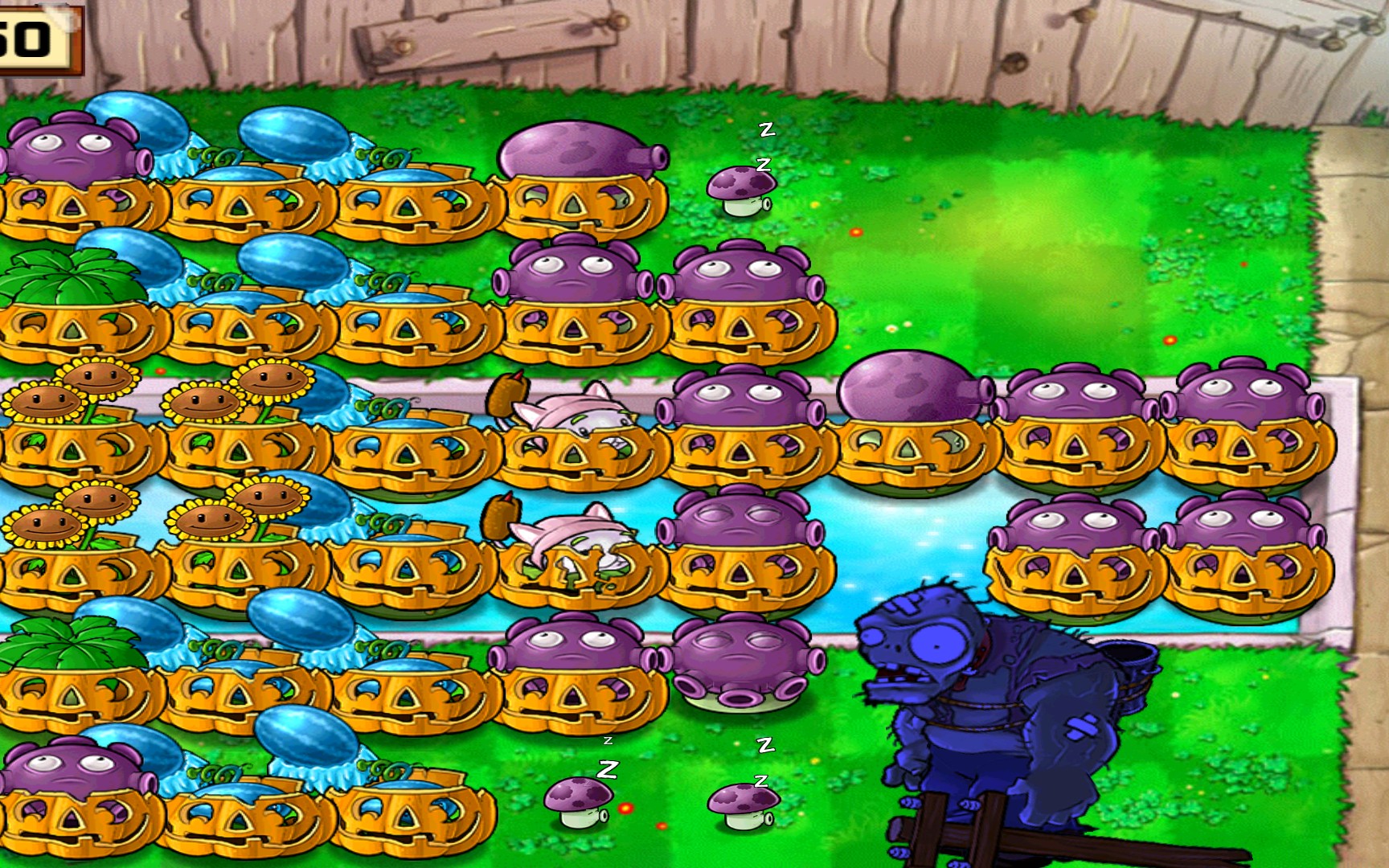 植物大战僵尸pvz无尽模式无炮阵一