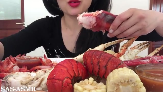 SASASMR 海鲜龙虾、帝王蟹、香肠哔哩哔哩bilibili