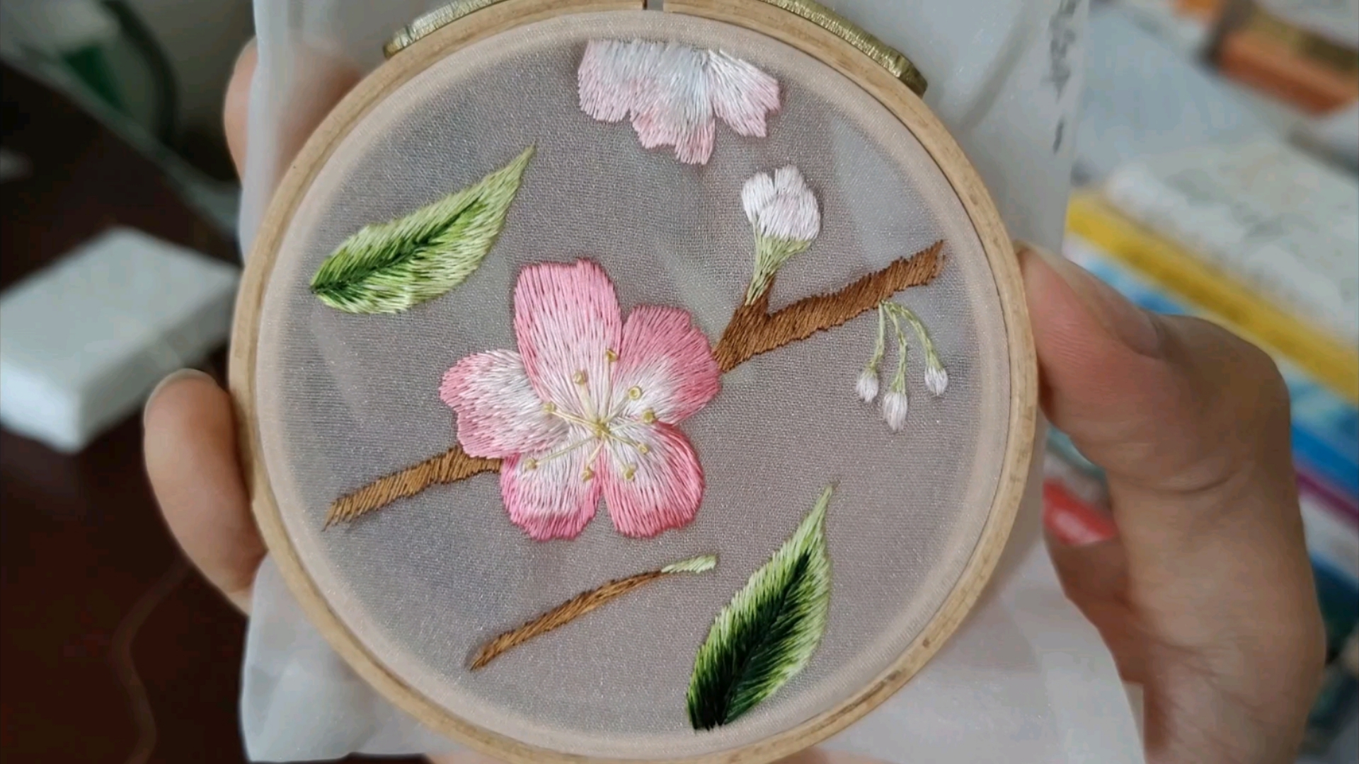 刺绣‖樱花绣好啦