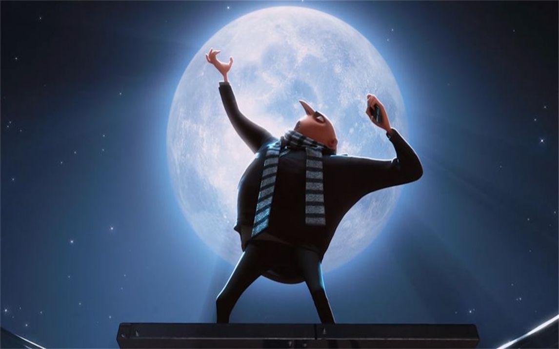 【神偷奶爸】格鲁为了成为排名第一的坏蛋带着小黄人上月球_哔哩哔哩