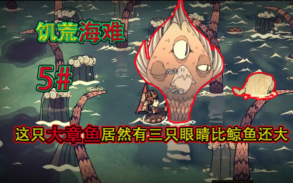 饥荒海难5期:这只大章鱼居然有三只眼睛比鲸鱼还大