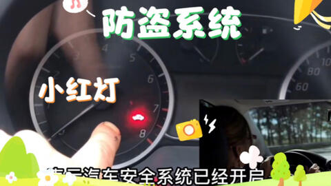 汽车仪表盘上这个灯闪，表示汽车防盗系统已开启