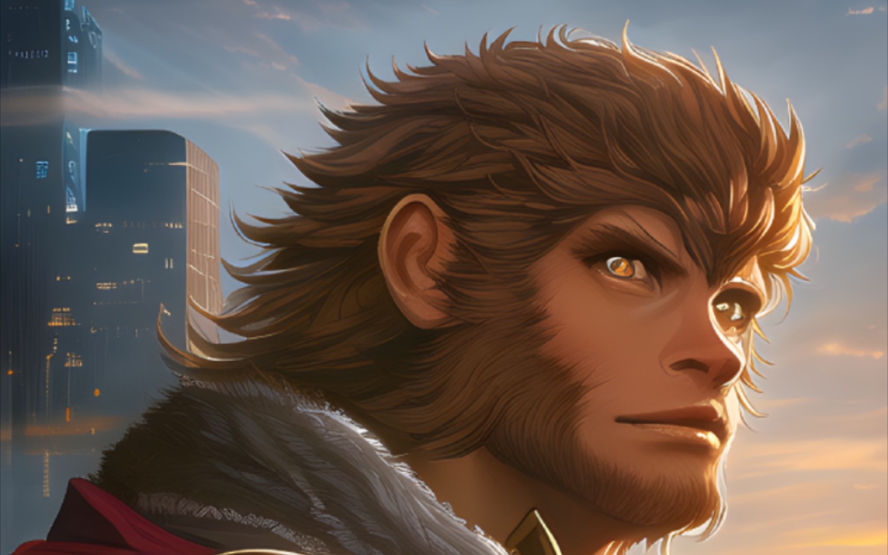 ai绘画:孙大圣(赛博朋克)