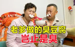 Descargar video: 老爹做的臭豆腐，你能吃一口就算我输