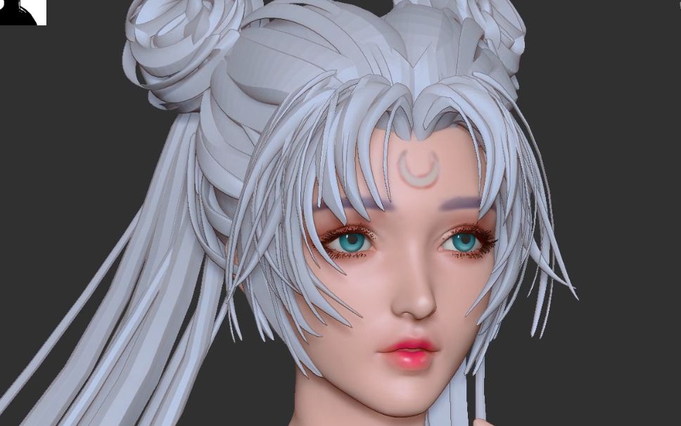 3d人物建模美少女戰士水冰月女性教學zbrush視頻上